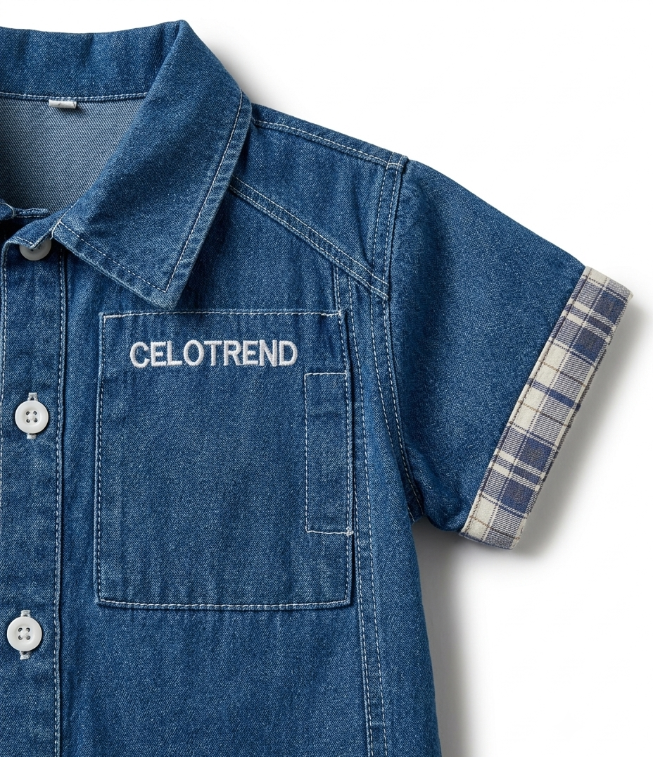 Boys Blue Shirt & Shorts Co-Ord Set