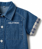 Boys Blue Shirt & Shorts Co-Ord Set