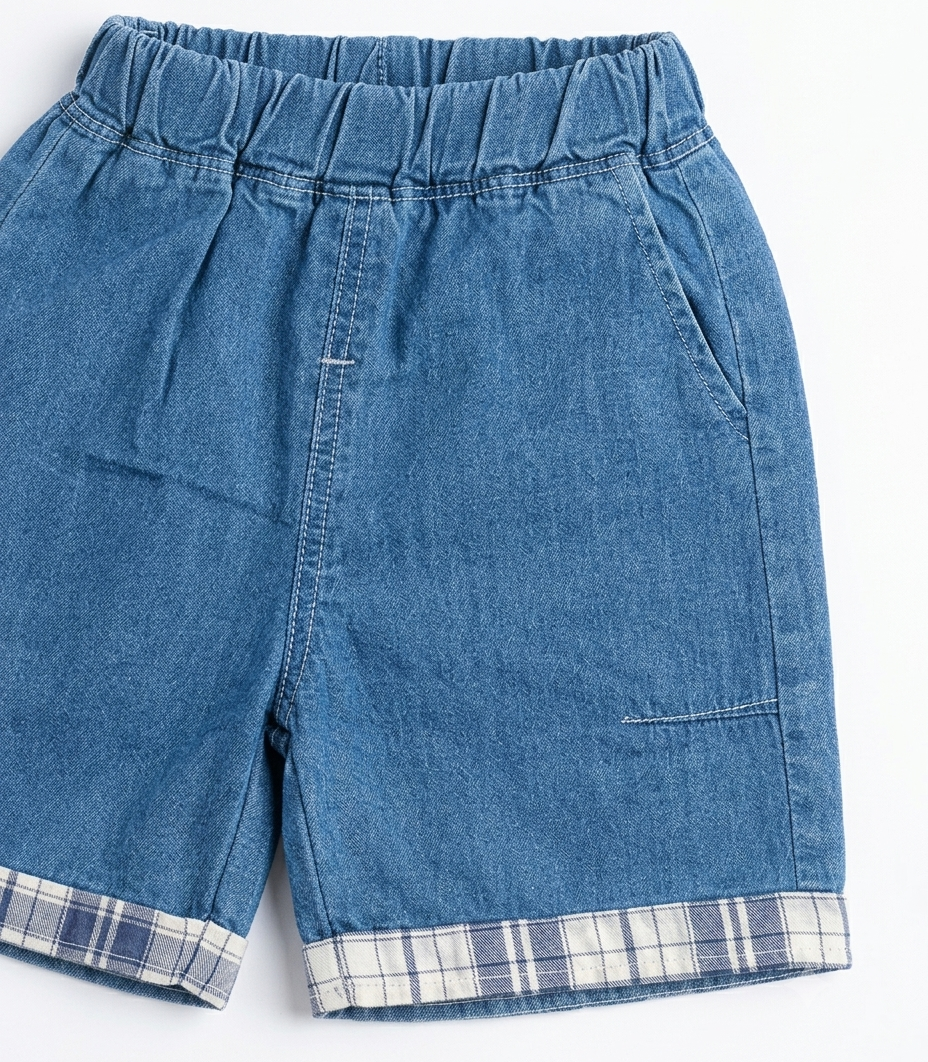 Boys Blue Shirt & Shorts Co-Ord Set