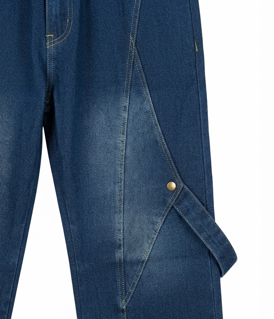 Boys Blue Printed T-Shirt with Denim Cargo long Pants