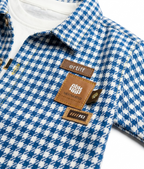 Boys Blue Checked Shirt Jacket with White T-Shirt & Denim Jeans