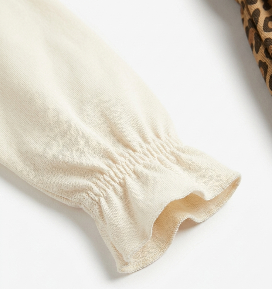 Girls Brown Leopard Print Pinafore Dress