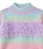 Girls Rainbow Sweater & Knit Pants Set