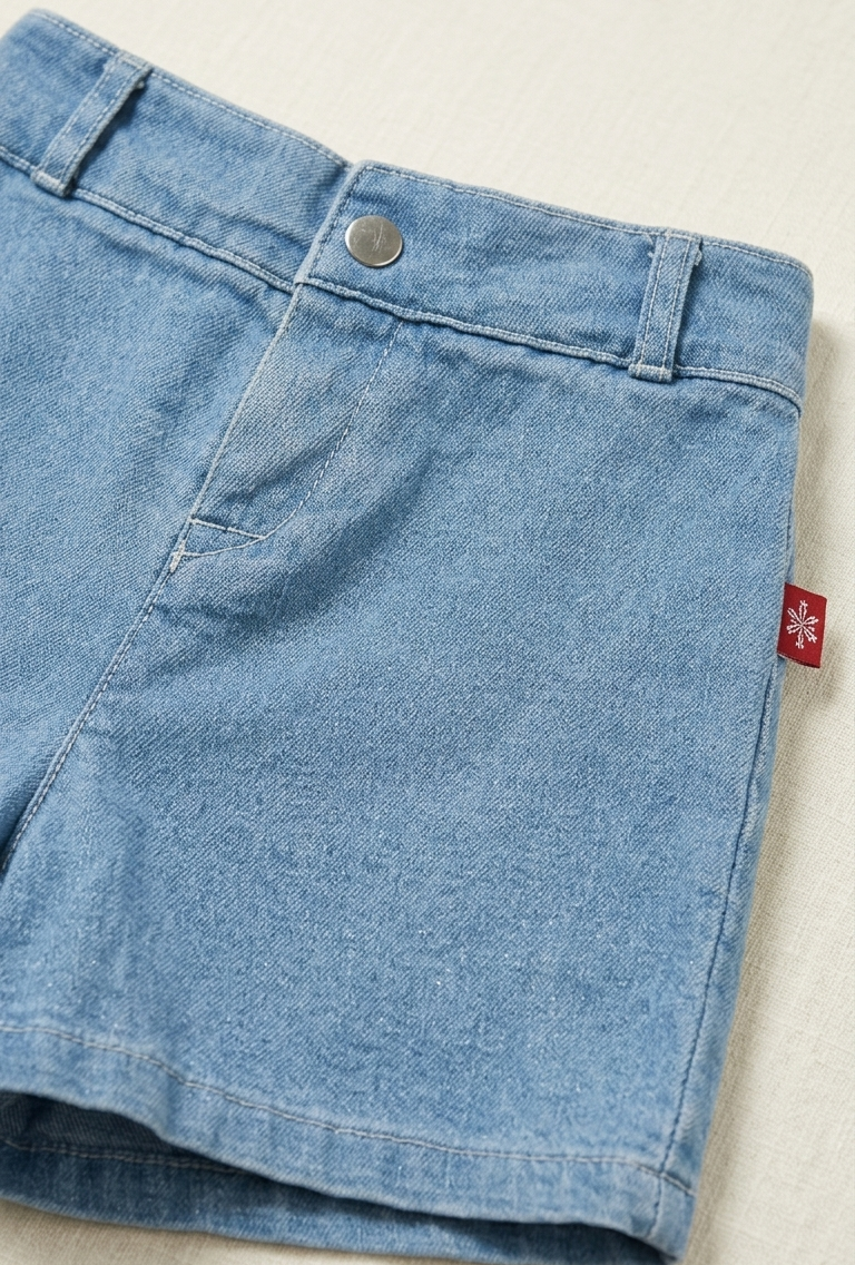 Girls Denim Top and Shorts
