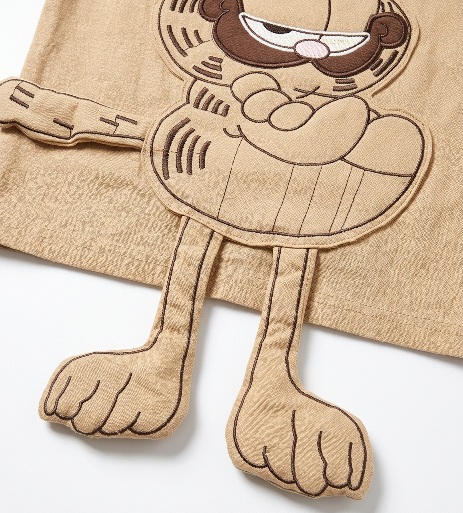 Boys Brown Cartoon Print T-Shirt & Shorts Set