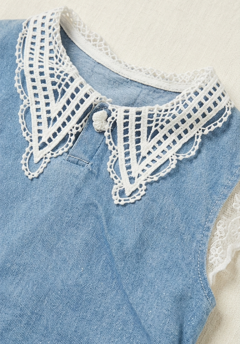 Girls Denim Top and Shorts