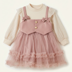 Girls Blush Pearl Dress Set